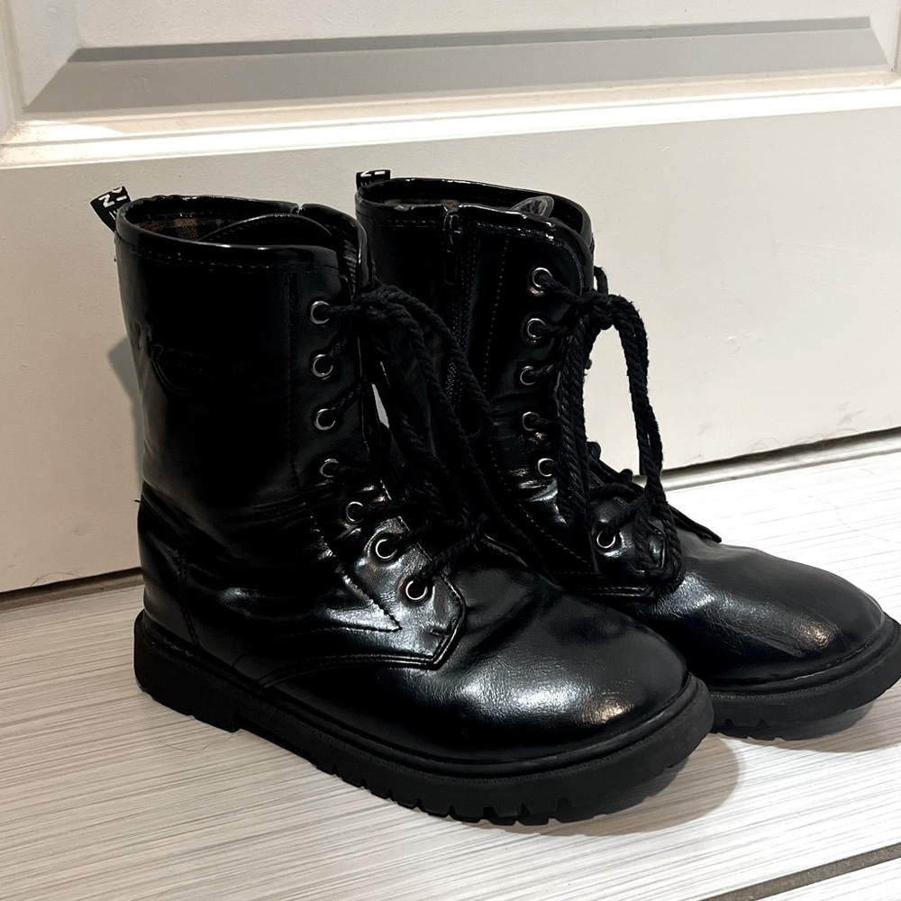 CENICE BLACK COMBAT BOOTS🖤